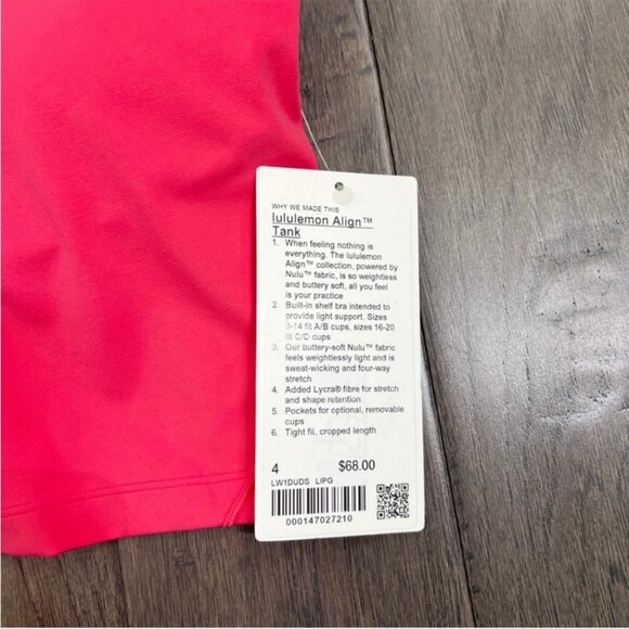 Lululemon NWT Align Tank Top Lip Gloss - Picture 4 of 7